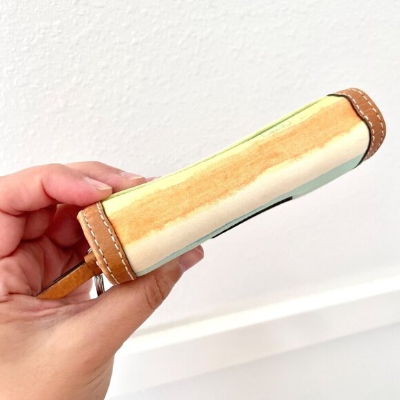 Vintage Coach Hampton Watercolor Stripe Shoulder Bag F11677 Wristlet Wallet Pouc - Picture 13 of 16